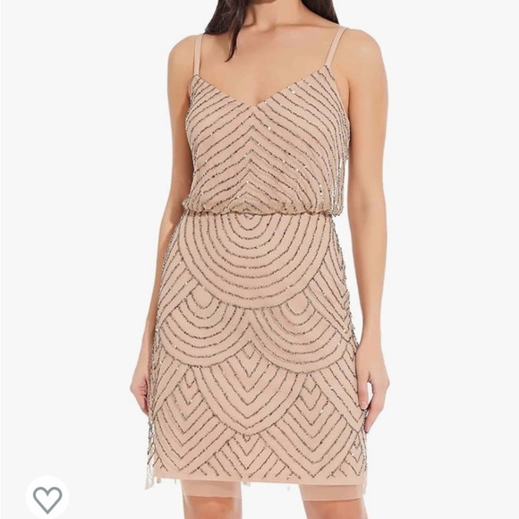 Gold Beaded Dress- Size Small (US 2, EU 34) - Picture 1 of 6